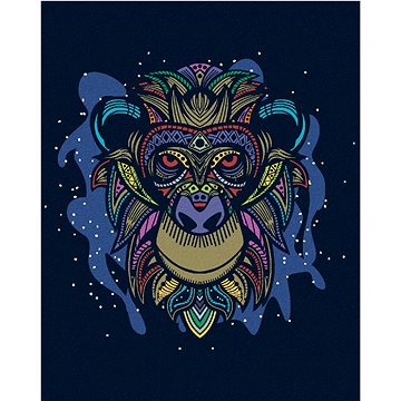 

Vektorově barevná opice, 40×50 cm, vypnuté plátno na rám