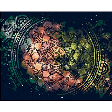 

Vesmírná mandala, 80×100 cm, vypnuté plátno na rám