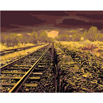 

Vlakové koleje v pákistánu, 80×100 cm, bez rámu a bez vypnutí plátna