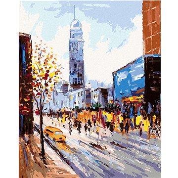 

Všední den v New Yorku, 80×100 cm, bez rámu a bez vypnutí plátna