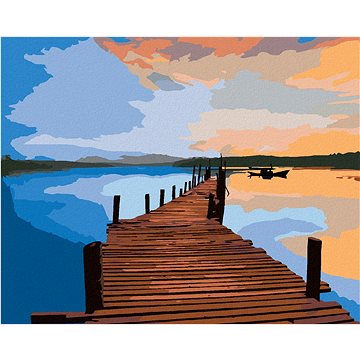 

Východ slunce nad molem, 40×50 cm, bez rámu a bez vypnutí plátna