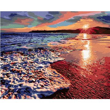 

Západ slunce na břehu pláže II, 80×100 cm, bez rámu a bez vypnutí plátna