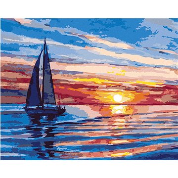 

Západ slunce na moři, 80×100 cm, vypnuté plátno na rám
