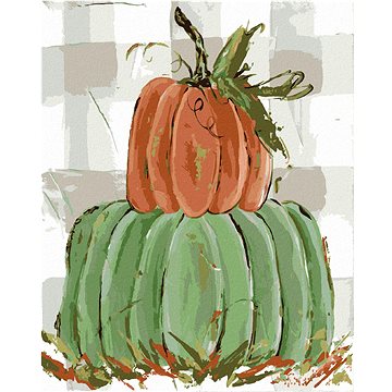 

Zelená a oranžová dýně (Haley Bush), 80×100 cm, bez rámu a bez vypnutí plátna