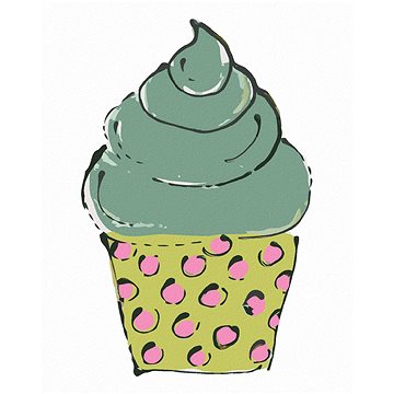 

Zelený cupcake (Haley Bush), 40×50 cm, bez rámu a bez vypnutí plátna