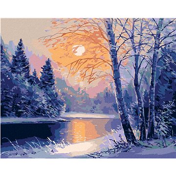 

Zimní řeka a holé stromy, 40×50 cm, bez rámu a bez vypnutí plátna