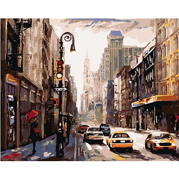 

Žena s deštníkem v New Yorku, 40×50 cm, vypnuté plátno na rám