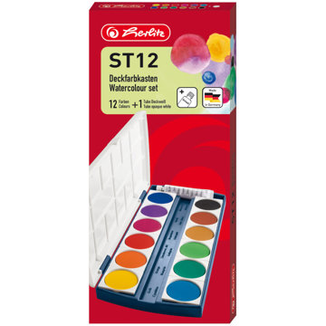 

HERLITZ 12 vyjímatelných barev, paletkové víko