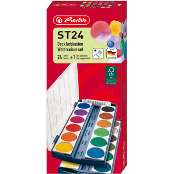 

HERLITZ 24 vyjímatelných barev, paletkové víko