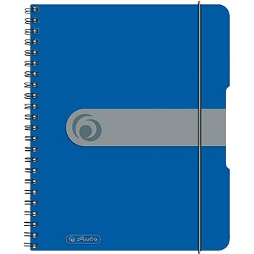 HERLITZ A5, 80 listů, čtverečkovaný, spirálový, modrý