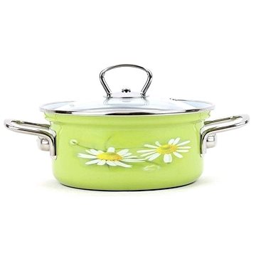 

Belis Smaltovaný rendlík se skl. poklicí Daisy 24 cm, 4,5 l