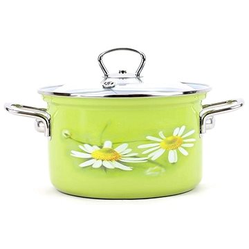 

Belis Smaltovaný rendlík se skl. poklicí Daisy 16 cm, 2 l