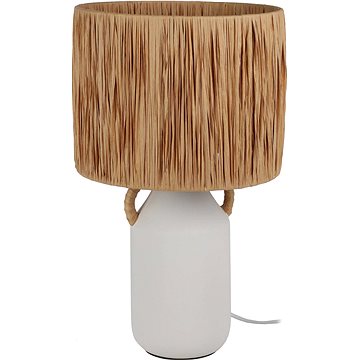 

Home Styling Collection Stolní keramická lampa se stínítkem z pleteniny 24 × 42 cm