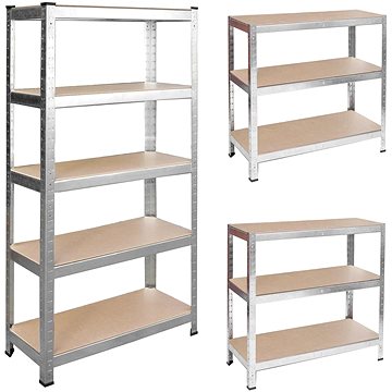 

Humberg Kovový regál 150 × 75 × 30 cm stříbrný
