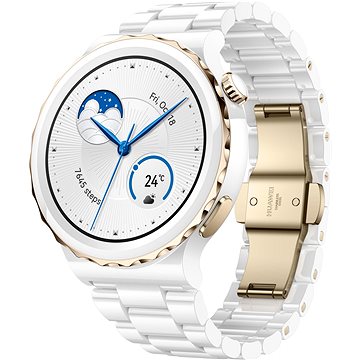 Huawei Watch GT 3 Pro 43 mm White Ceramic Strap - Chytré hodinky