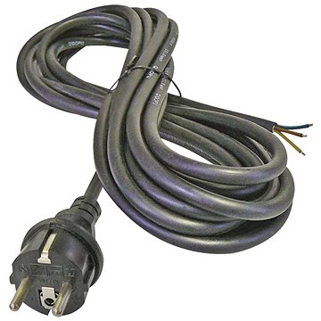 

EMOS Flexo šňůra gumová 3× 1mm2, 3m, černá
