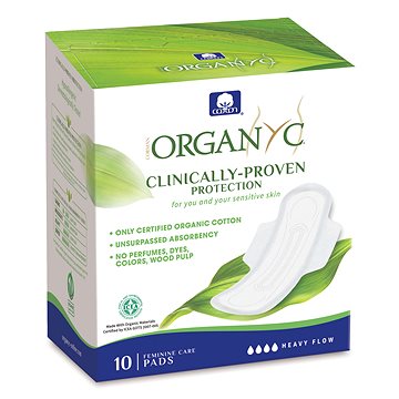 

ORGANYC Dámské vložky noční 10 ks