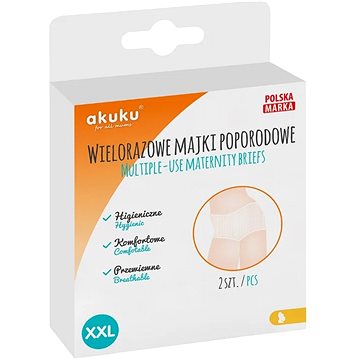 

AKUKU poporodní kalhotky pro opakované použití vel. XXL, 2 ks