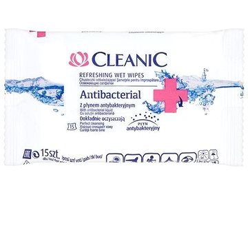 CLEANIC Antibacterial Refreshing 15 ks - Antibakteriální ubrousky na ruce