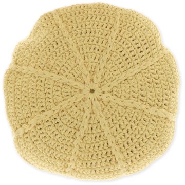 

TEXTILOMANIE Kulatý dekorační polštářek Dora 45 cm, žlutý