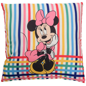 

TEXTILOMANIE Dekorační polštářek Mickey Mouse 40 × 40 cm, pruhy