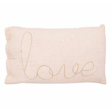 

TEXTILOMANIE Dětský dekorační polštářek love 50 × 30 cm, růžový