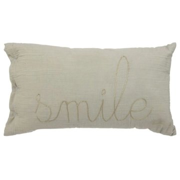 

TEXTILOMANIE Dětský dekorační polštářek smile 50 × 30 cm, zelený