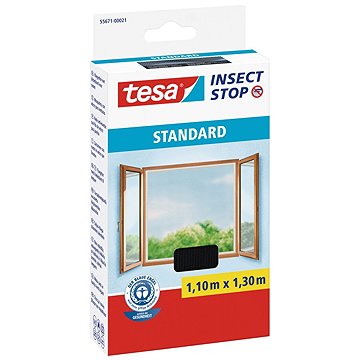 

TESA Síť proti hmyzu STANDARD, na okno, antracitová, 1,1 m × 1,3 m