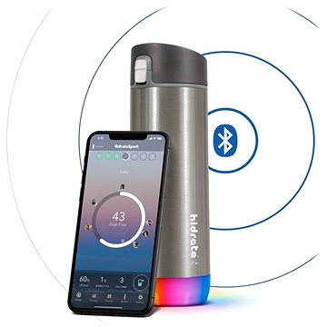 

HidrateSpark Steel – chytrá lahev, 620 ml, stainless