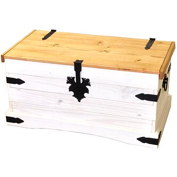 

IDEA Nábytek Truhla CORONA, bílý vosk, 16451B