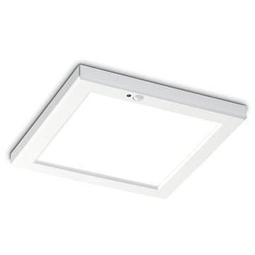 

Ideal Lux AURA PL přisazené LED svítidlo s PIR senzorem 3000K 22 cm hranaté, bílé