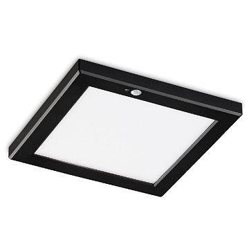 

Ideal Lux AURA PL přisazené LED svítidlo s PIR senzorem 3000K 22 cm hranaté, černé