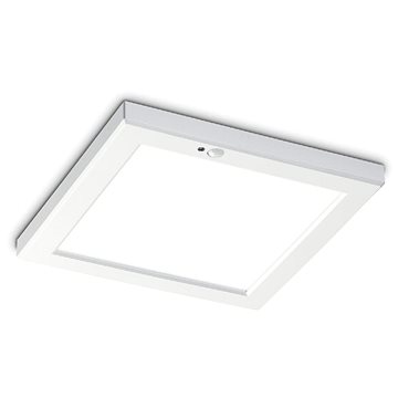 

Ideal Lux AURA PL přisazené LED svítidlo s PIR senzorem 4000K 22 cm hranaté, bílé