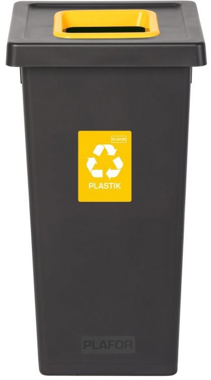

Igotrend, 720001 Koš na tříděný odpad 53 l, FIT BIN černo/žlutý