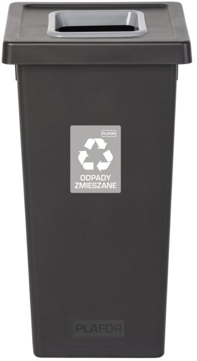 

Igotrend, 720005 Koš na tříděný odpad 53 l, FIT BIN černo/šedý