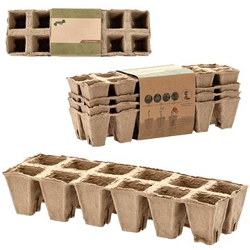 

IGOTREND Květináč rašelinový plato ( 4 × 12 ), 27,5 × 9 × 5 cm, béžový, 4 ks