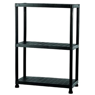 

Igotrend Regál plast. 60 × 30 × 96 cm, černý, 3 police