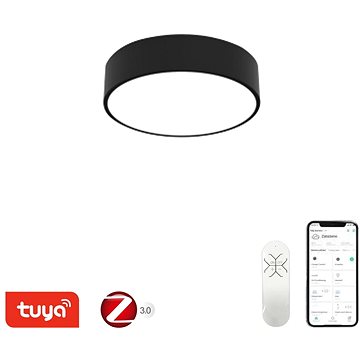

IMMAX Neo Rondate Slim Smart stropní svítidlo 25 × 7 cm, 18 W, černé, Zigbee 3.0