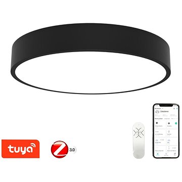 

IMMAX Neo Rondate Slim Smart stropní svítidlo 80 × 7 cm, 65 W, černé, Zigbee 3.0
