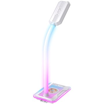 

IMMAX LED stolní lampička GAMER RGB, QI nabíjení , USB výstup, bílá