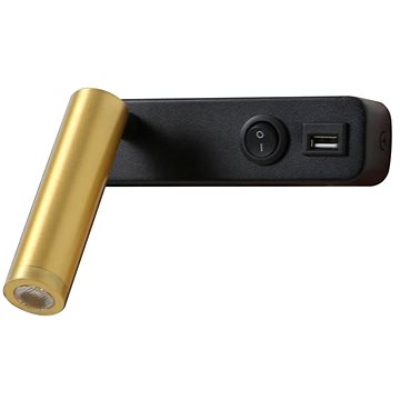 

IMMAX GOAL USB + vypínač, LED, 3W, černá/zlatá