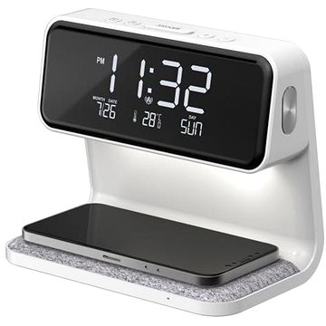 

IMMAX Budík PARROT s LED nočním světlem, Qi bezdrátové nabíjení