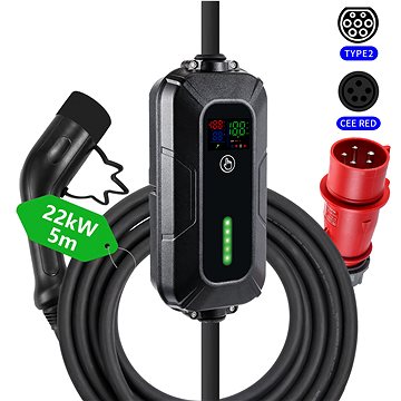 

IMMAX Cestovní nabíjecí stanice pro elektromobily EV/PHEV AC Type 2 22 kW