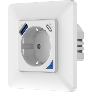 

IMMAX NEO vnitřní bez kolíku, typ F, 1x USB, 1x USB-C, PD 20 W, Zigbee