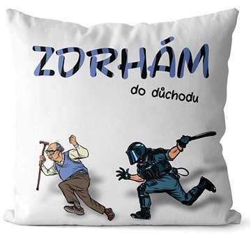 

Impar polštář Zdrhám do důchodu – pro muže