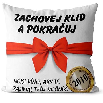 

Impar polštář Zachovej klid - rok narození 2010