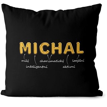 

Impar polštář zlatý muž. jméno Michal