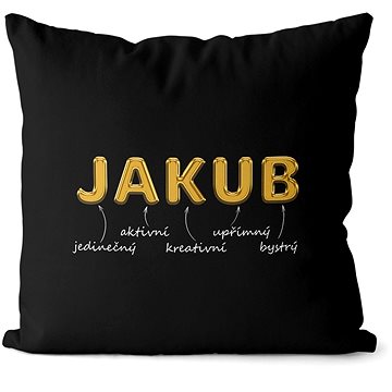 

Impar polštář zlatý muž. jméno Jakub