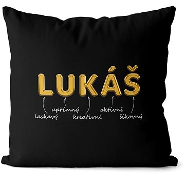 

Impar polštář zlatý muž. jméno Lukáš