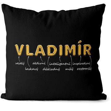 

Impar polštář zlatý muž. jméno Vladimír